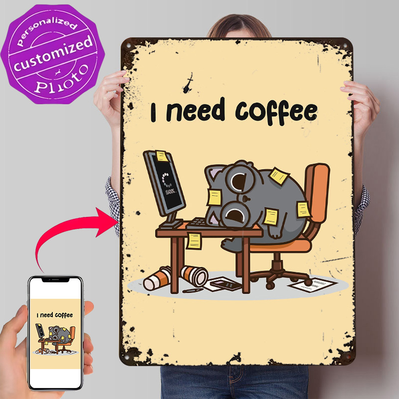 Gaming Accessories You Need - I Need Coffee 3D Texture Metal
