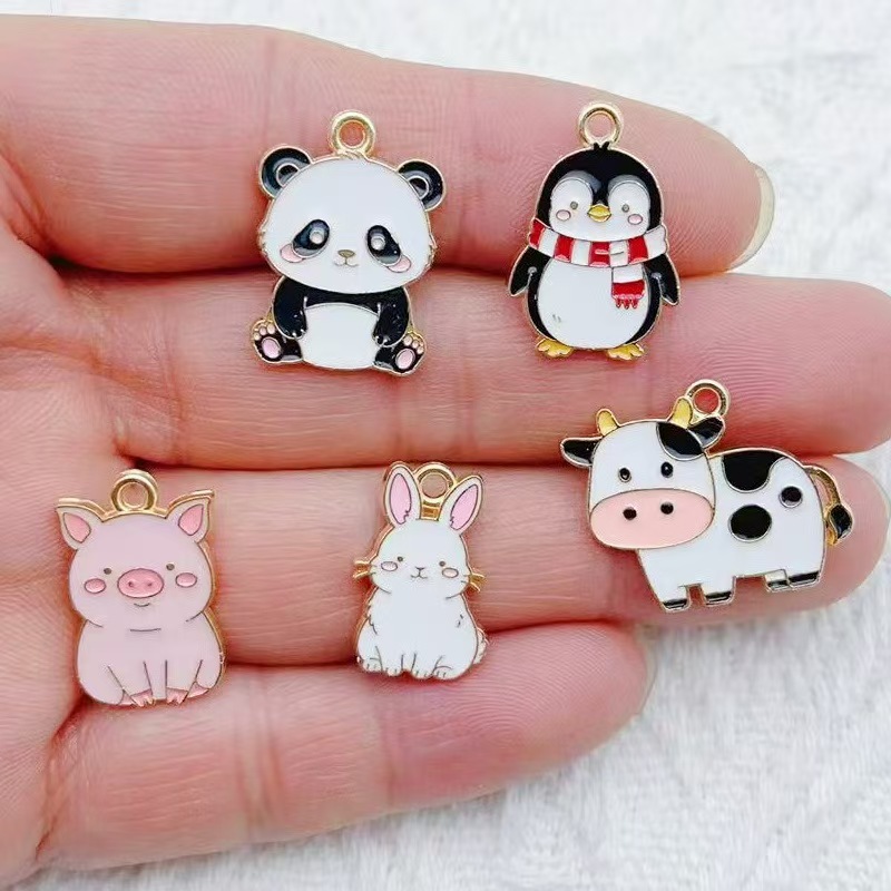 Gaming Accessories Gifts - 10pcs Cartoon Penguin Panda DIY Korean