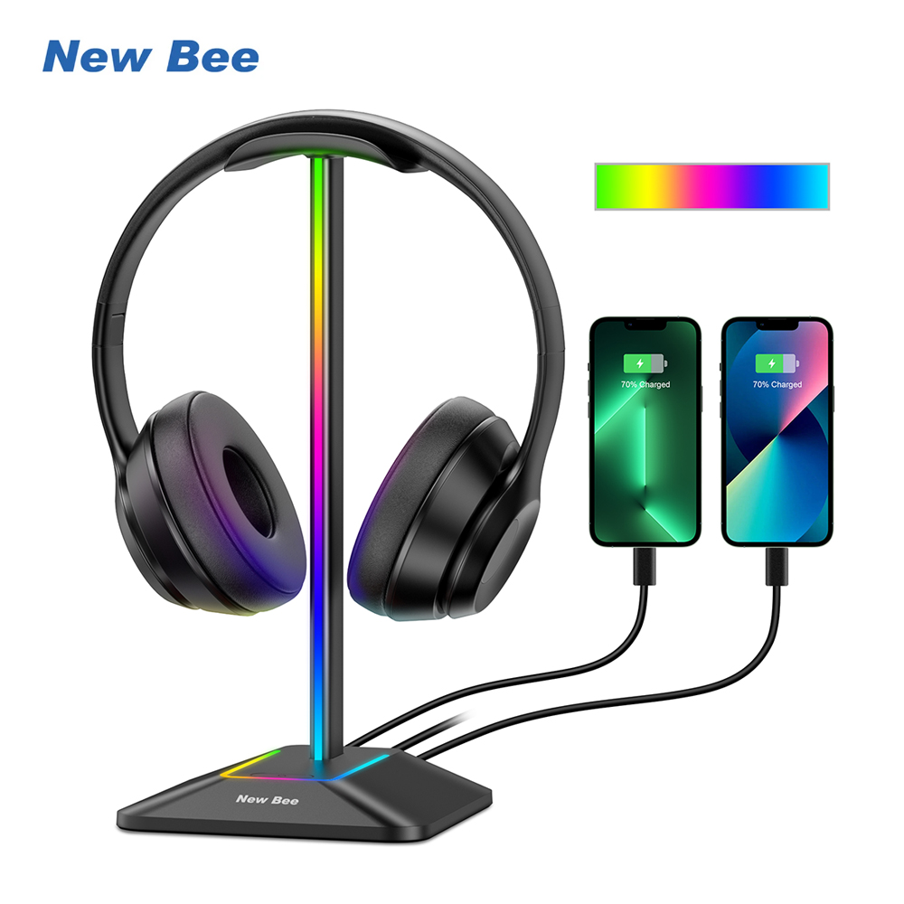 Gaming Accessories Setup - New Bee Z8 RGB Headphones Stand