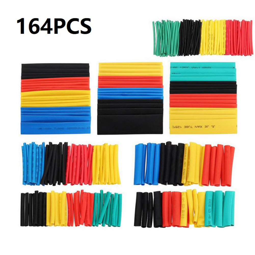 Sleeved Cable Kit - 164pcs Heat Shrink Tube Kit Thermoresistant