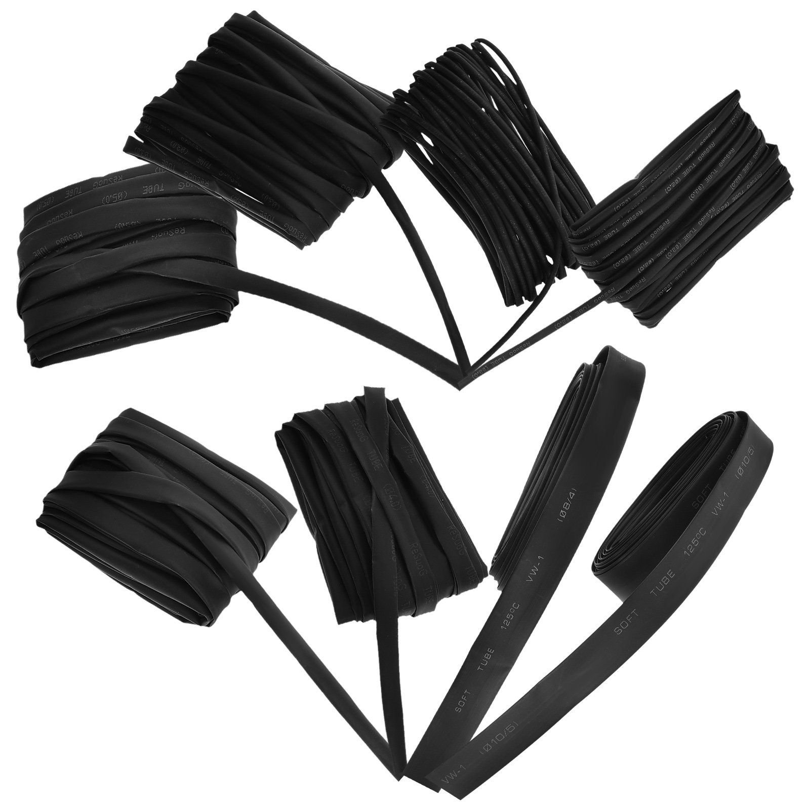 Sleeved Cable Kit - 8Pcs Heavy Duty Heat Shrink Tubing