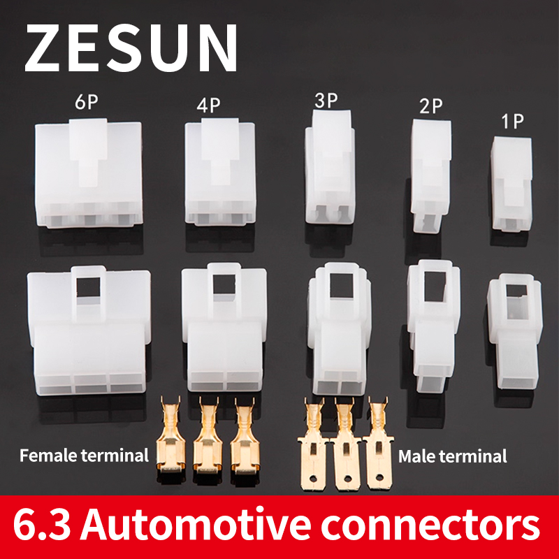 Sleeved Cable Kit - 5/10/20sets 6.3 Plug in connectors for