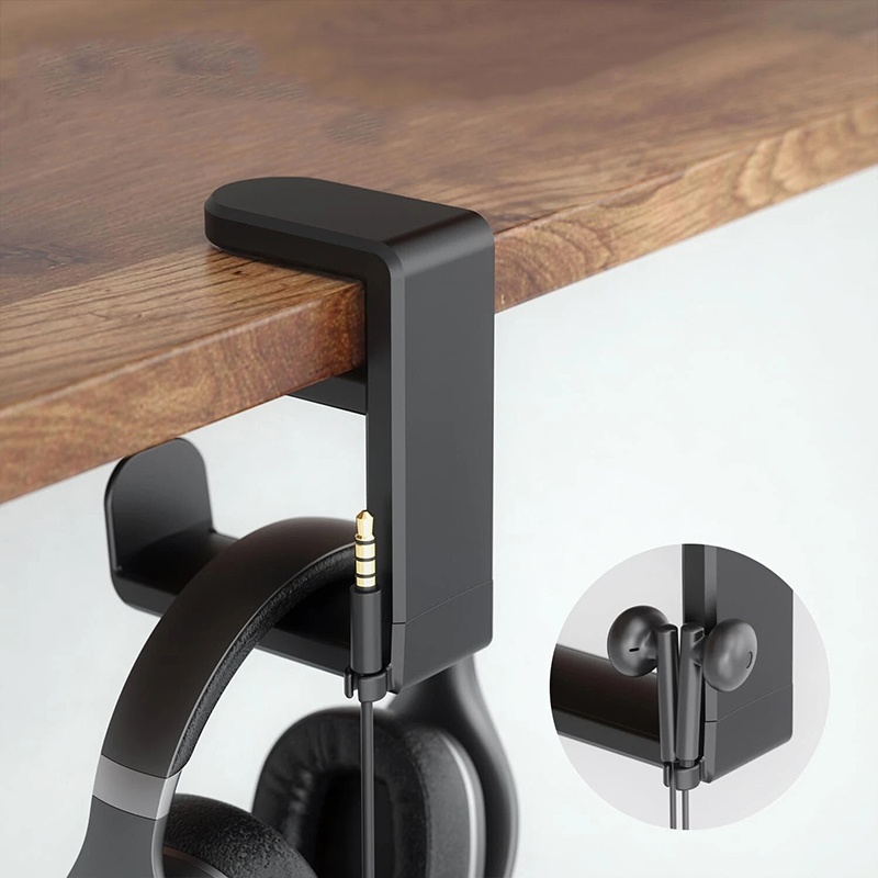 Gaming Accessories Setup - Universal Desktop 360° Rotating Headphone Stand
