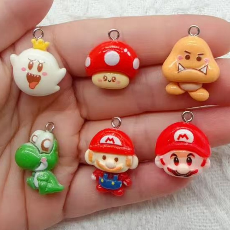 Gaming Accessories Gifts - 10pcs resin cartoon pendant, DIY jewelry