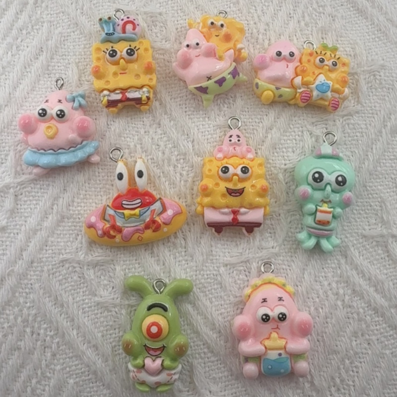 Gaming Accessories Gifts - 10pcs cartoon resin pendant, DIY jewelry
