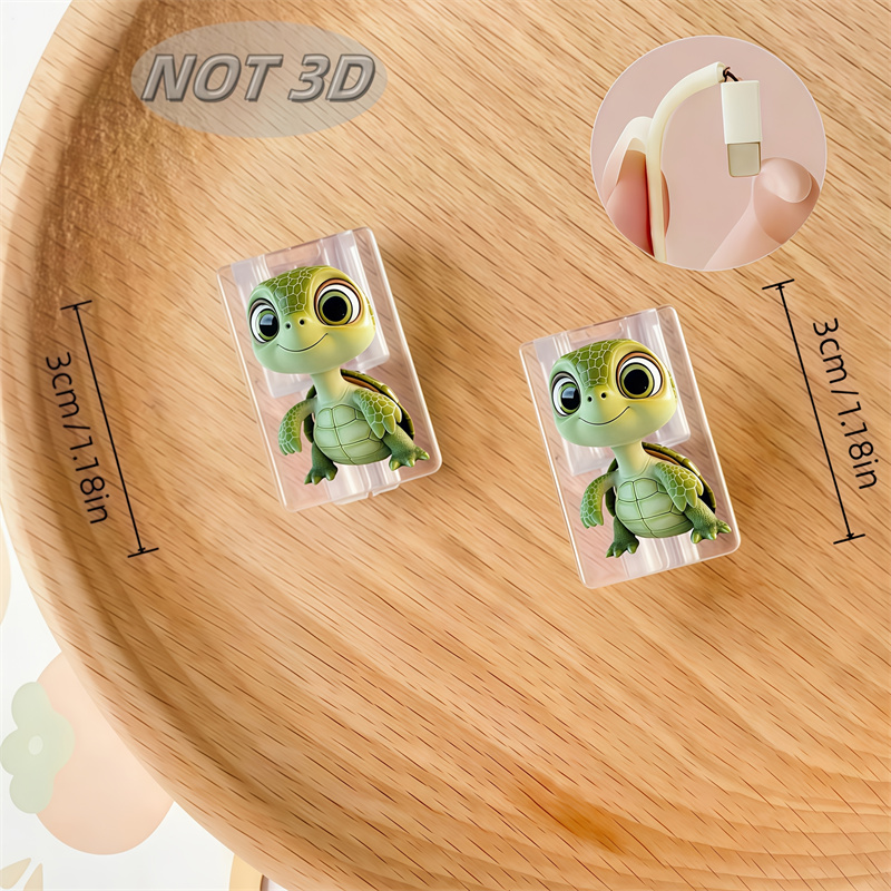 2D Flat 2pcs Cute Cartoon Turt - Sleeved Cable Kit 评论和价格