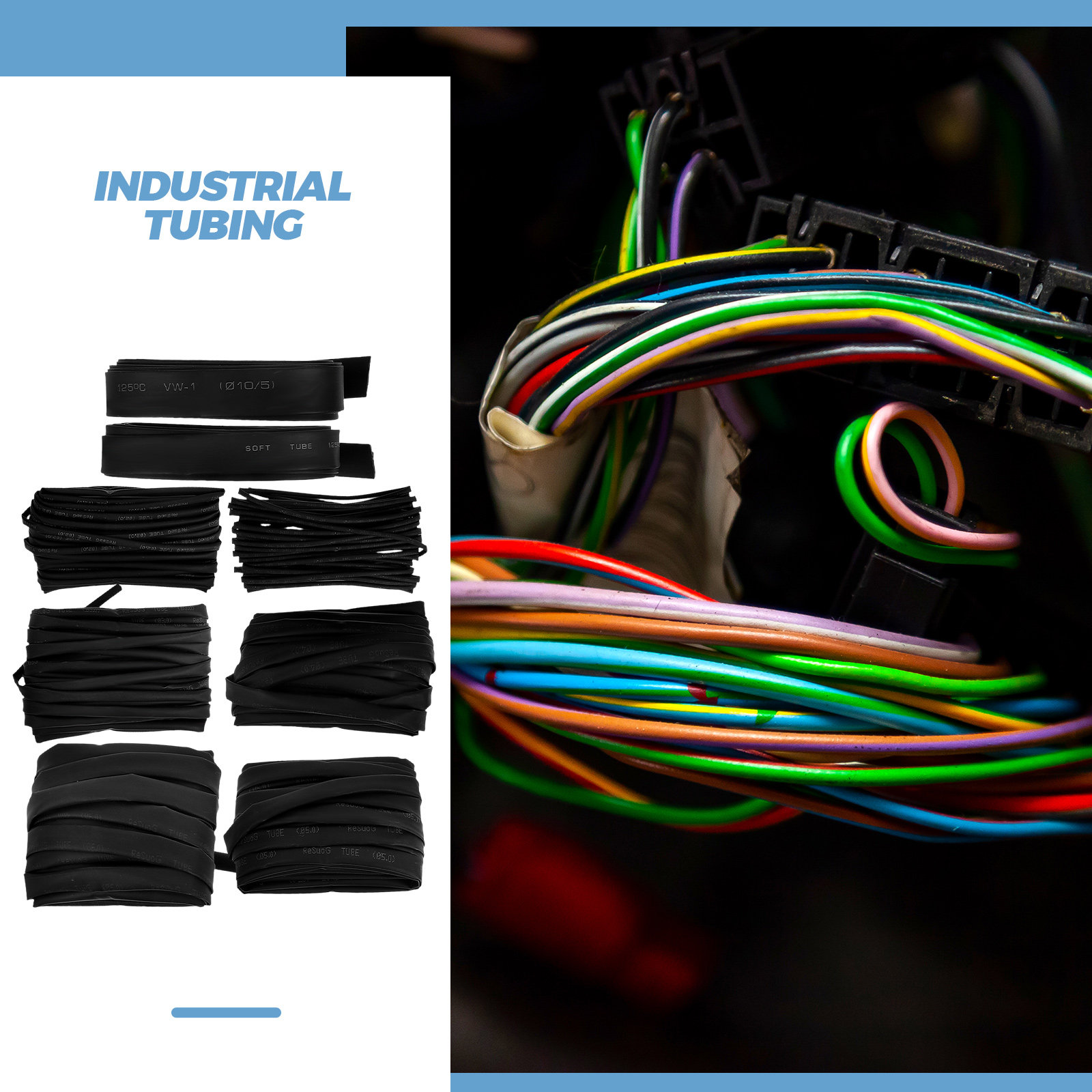 8Pcs Heavy Duty Heat Shrink Tu - Sleeved Cable Kit 评论和价格