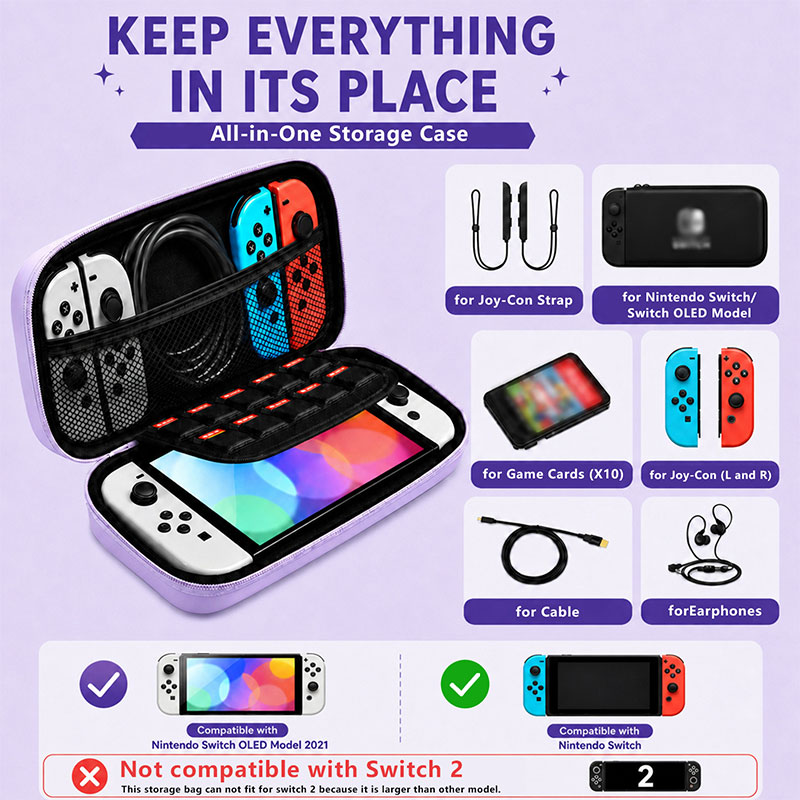 Macaron Color Hard Storage Bag - Gaming Accessories Bag 评论和价格