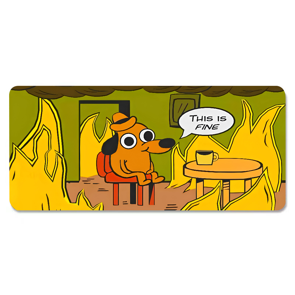 This Is Fine Dog Dachshund Mou - Gaming Accessories Setup 评论和价格