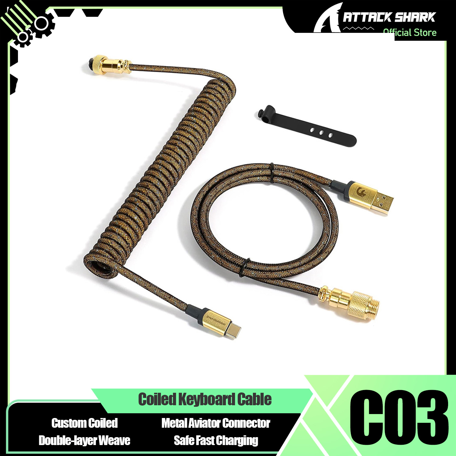 ATTACK SHARK * MAMBASNAKE C03  - Sleeved Cable Kit 评论和价格