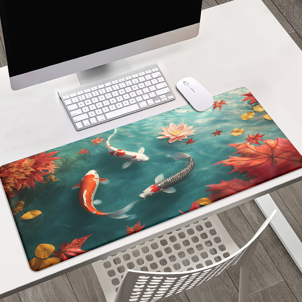 Zen Koi Fish Iron Art Desk Mat - Zen Gaming Accessories 评论和价格