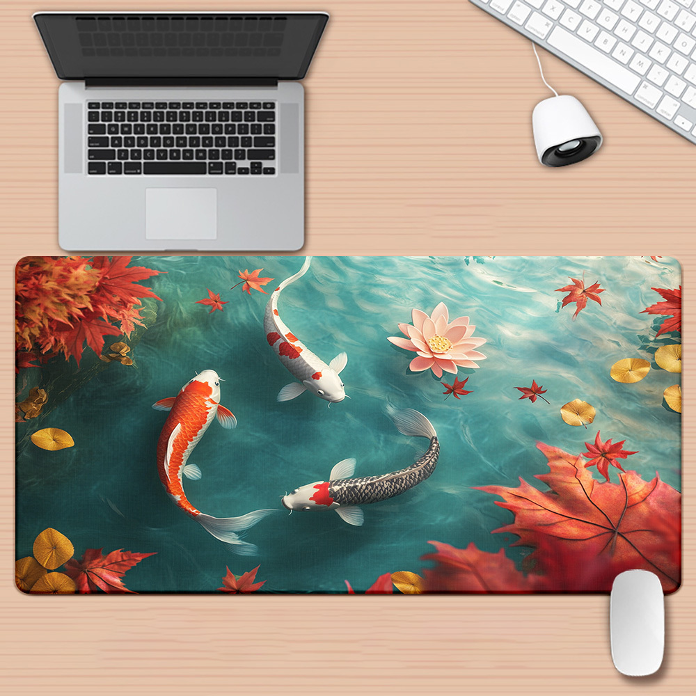 Zen Koi Fish Iron Art Desk Mat - Zen Gaming Accessories 评论和价格