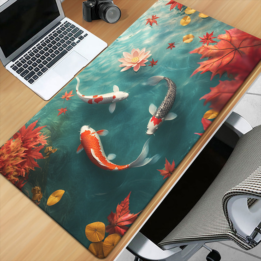 Zen Koi Fish Iron Art Desk Mat - Zen Gaming Accessories 评论和价格