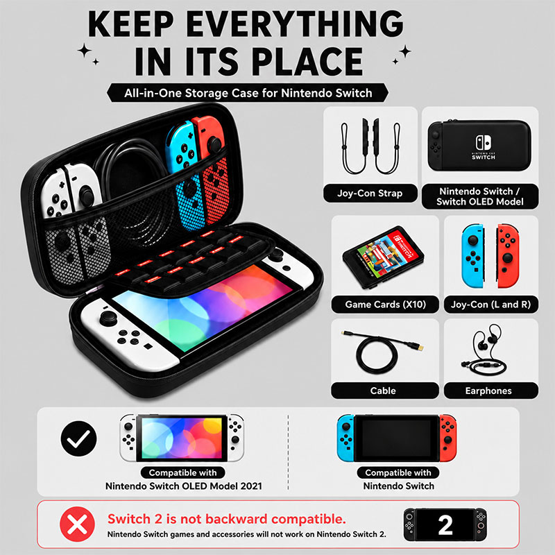 Macaron Color Hard Storage Bag - Gaming Accessories Bag 评论和价格