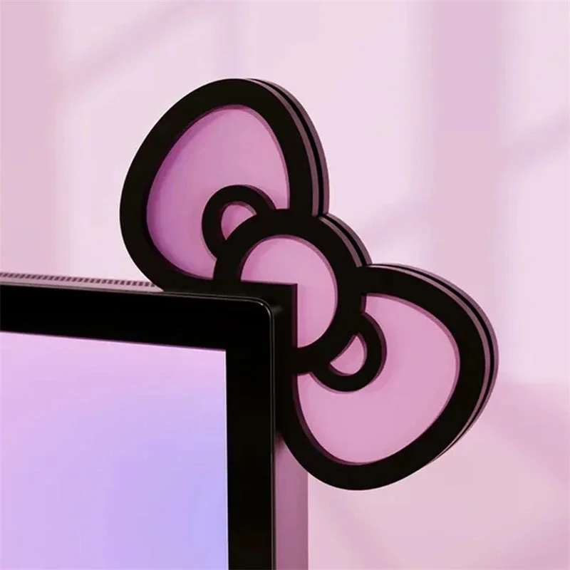 Kawaii Pink Acrylic Bow Monito - Gaming Accessories For Pc Setup 评论和价格