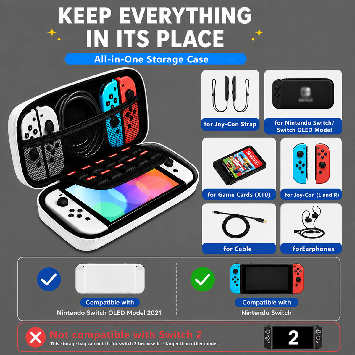 Macaron Color Hard Storage Bag - Gaming Accessories Bag 评论和价格