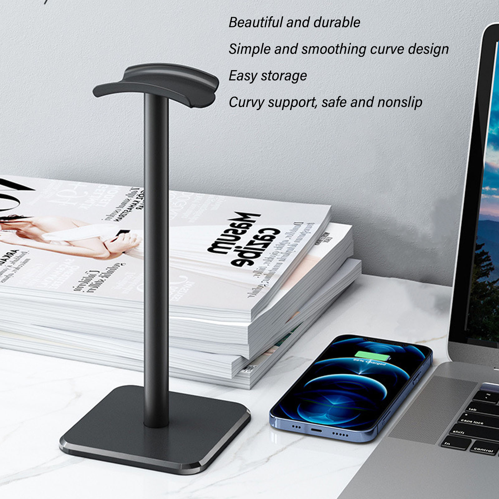 Headphone Stand Rounded Corner - Gaming Accessories Setup 评论和价格
