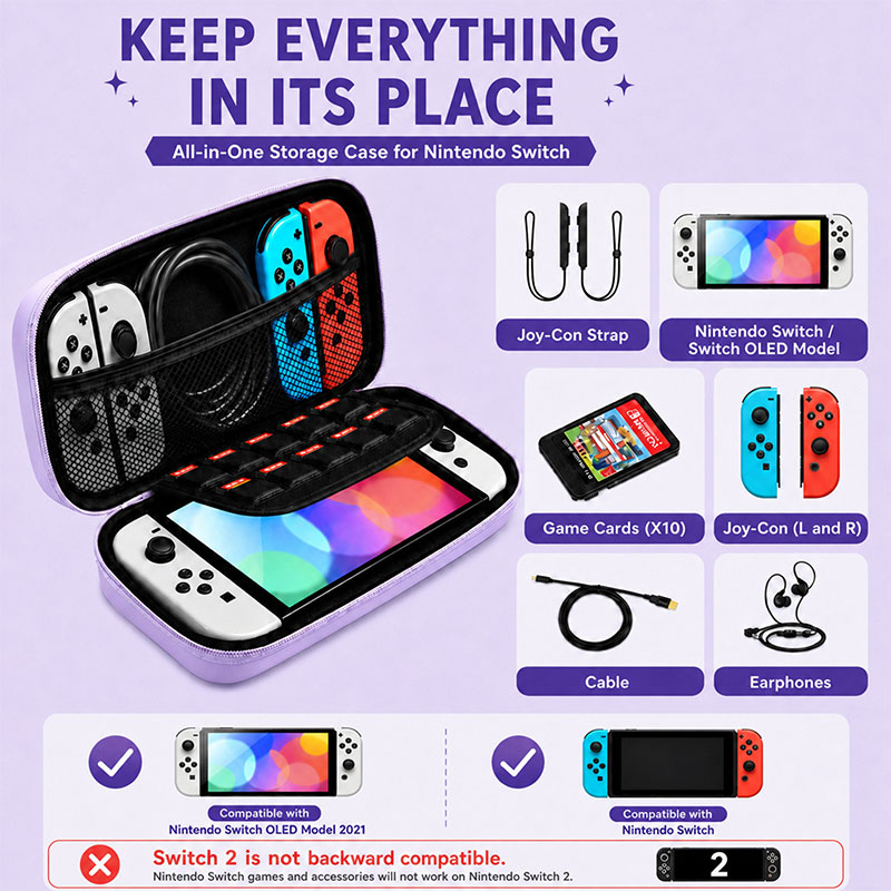Macaron Color Hard Storage Bag - Gaming Accessories Bag 评论和价格