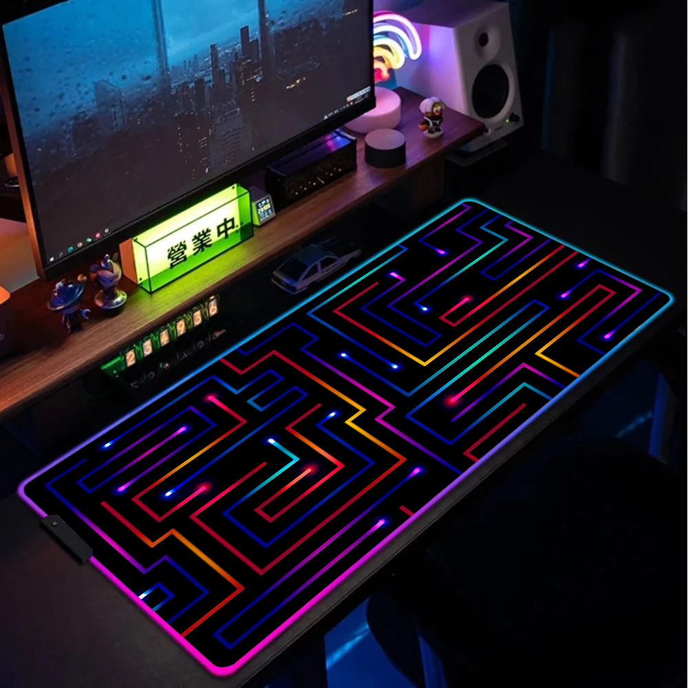 Xxl Mouse Pad 900x400 Neon Cir - Gaming Accessories For Pc Setup 评论和价格